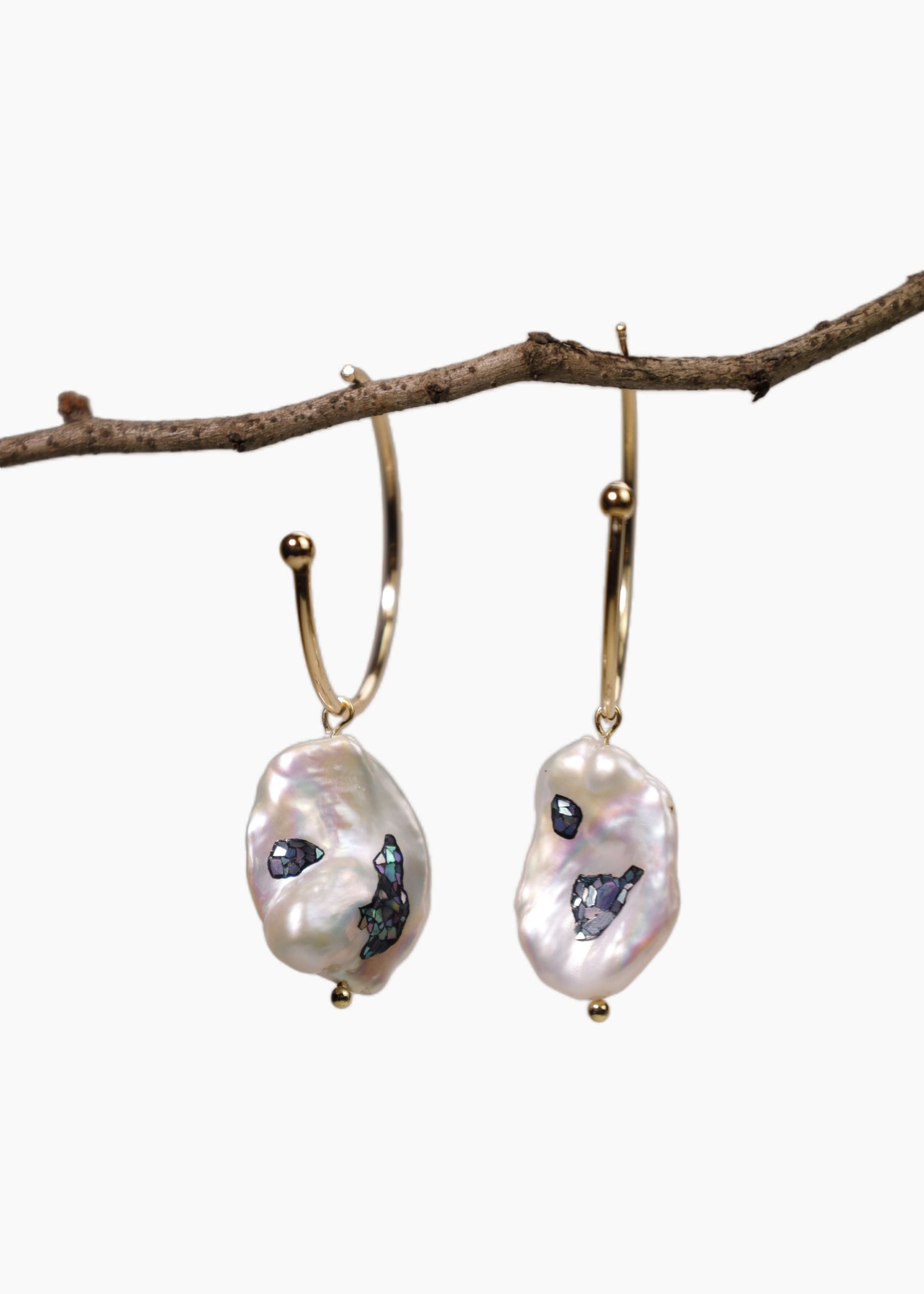 Nacre Baroque Pearl Earrings