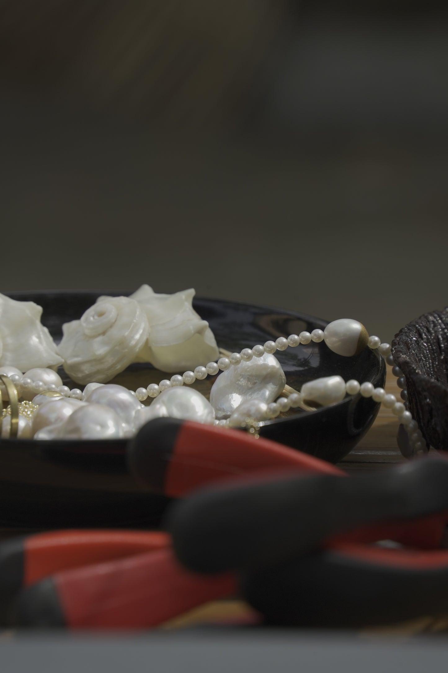 Nacre Baroque Pearls with Millet Beads Earring