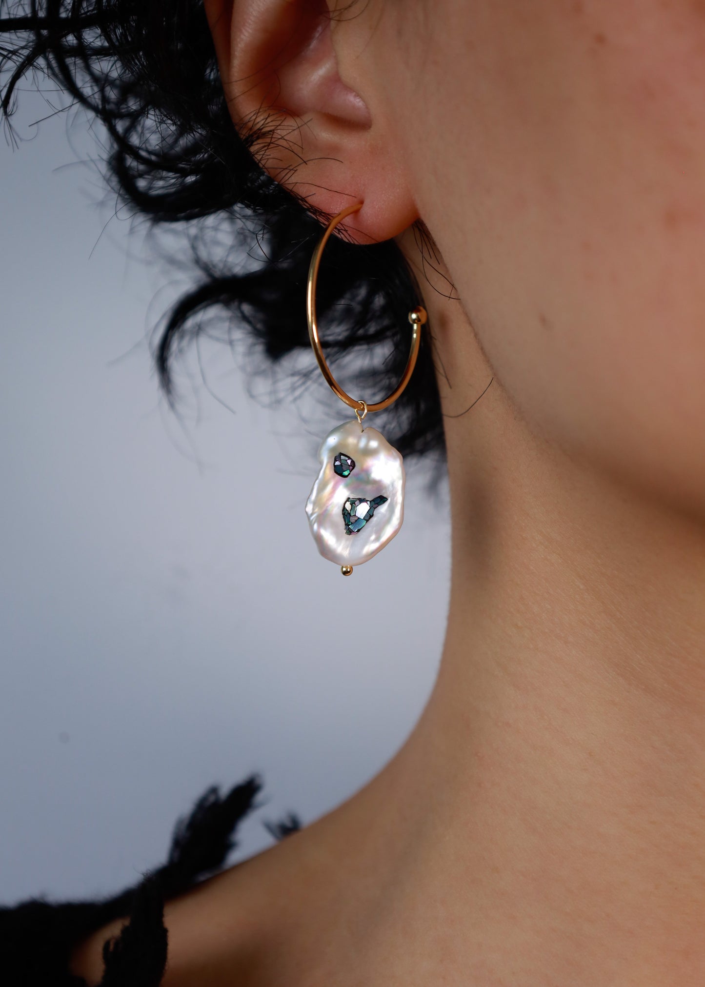 Nacre Baroque Pearl Earrings