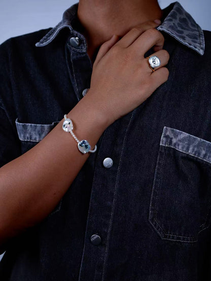 Nacre Baroque Pearls &Beads Bracelet